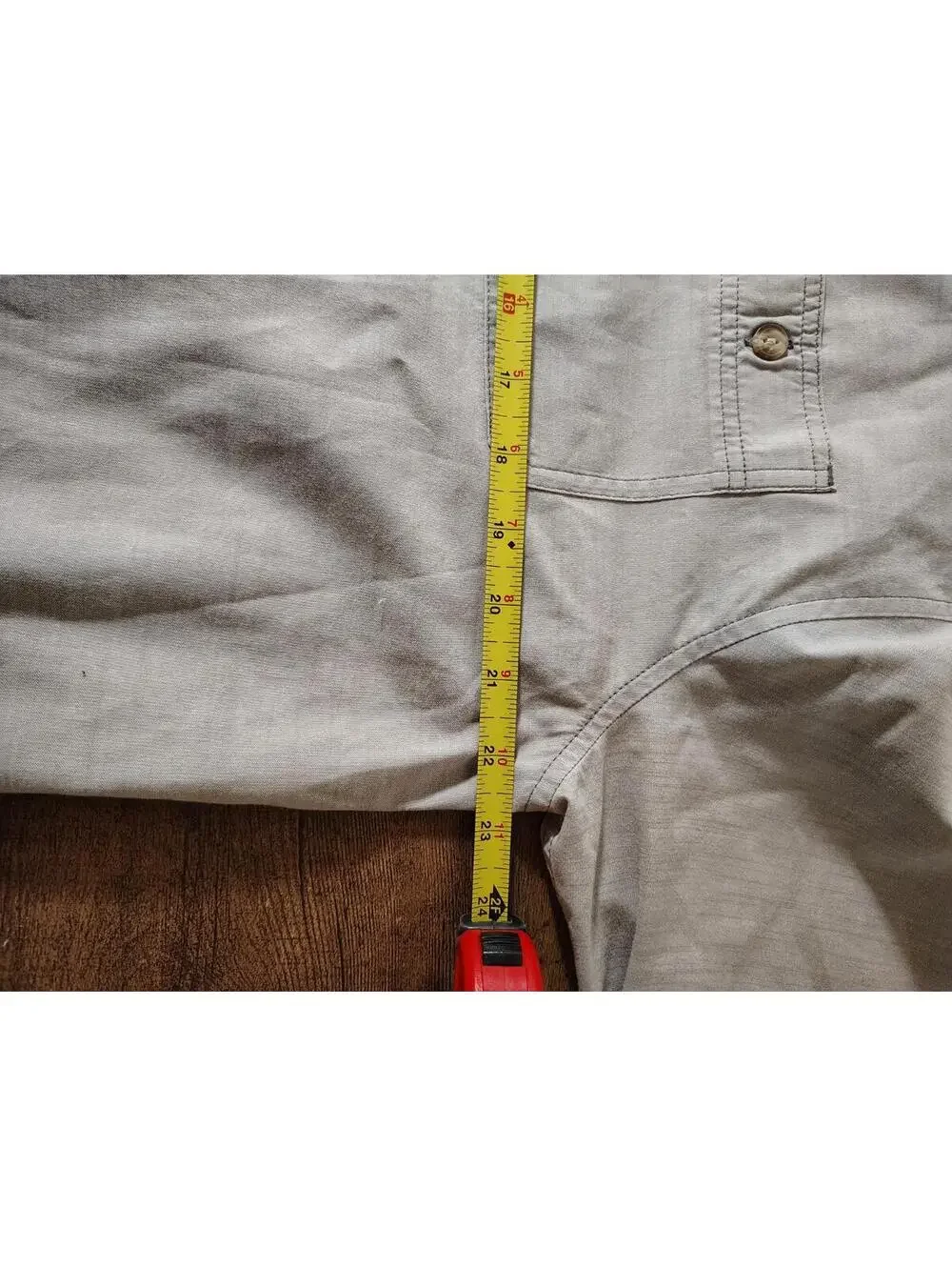 The North Face Long Sleve Button down collar Gray Mens shirt Sz Large
